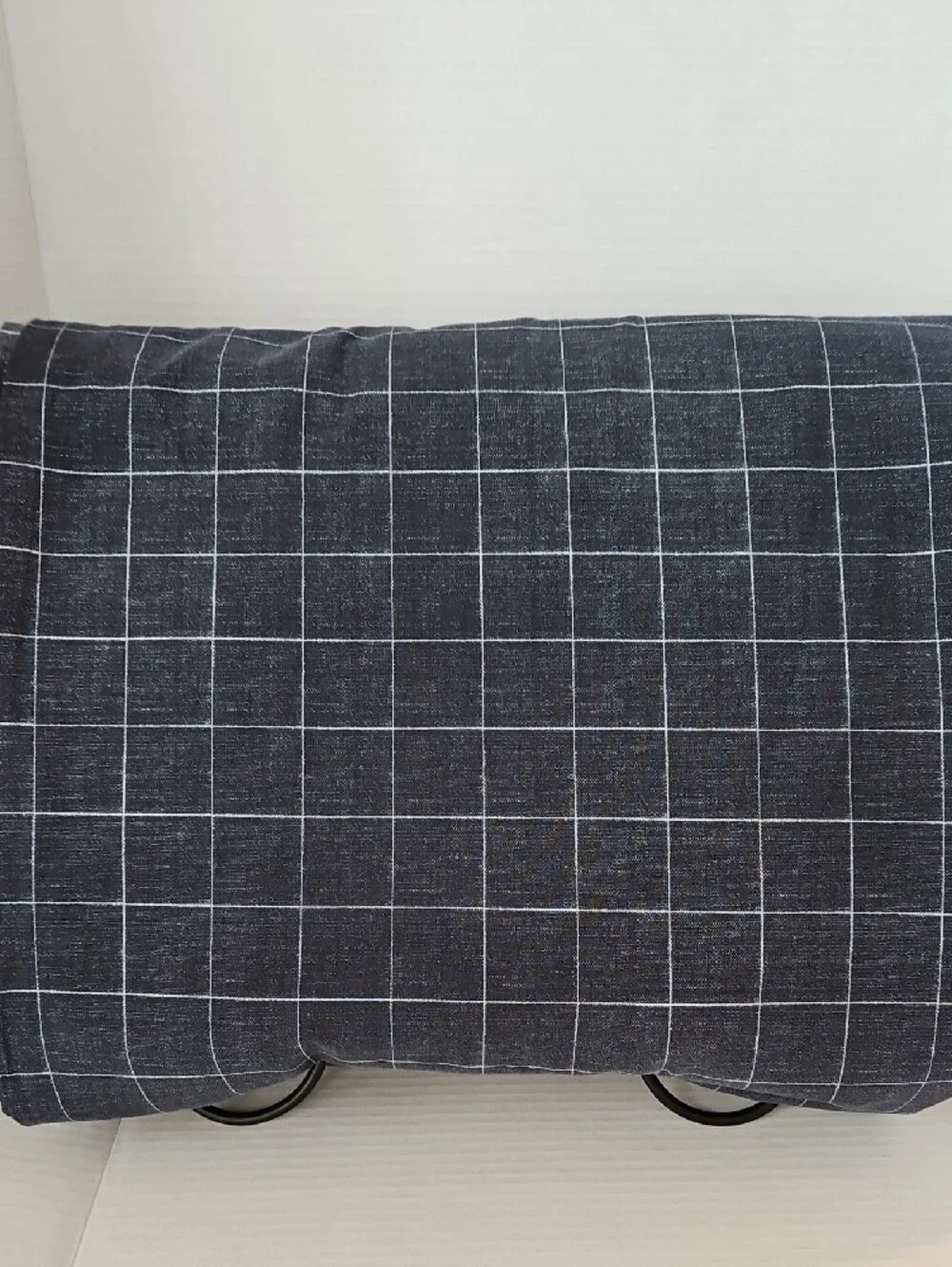 Kenneth Cole Charcoal Gray Holden Grid Reversible Cotton Twin Duvet Cover